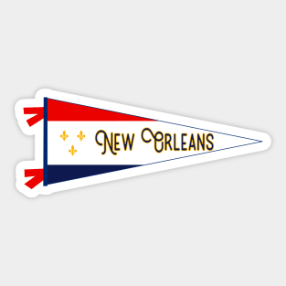 New Orleans Flag Pennant Sticker